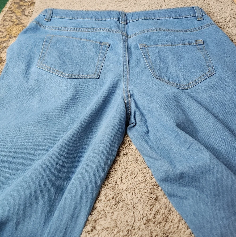 Girls' Mid-Rise Denim Straight Jeans - Cat & Jack Medium Wash 18